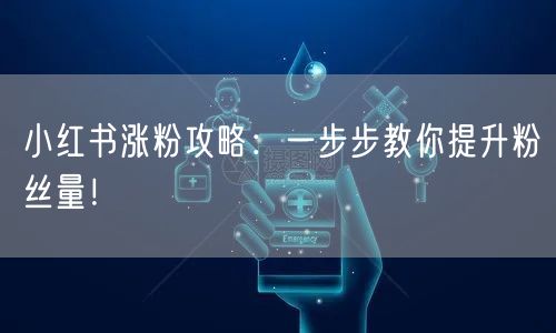 小红书涨粉攻略：一步步教你提升粉丝量！